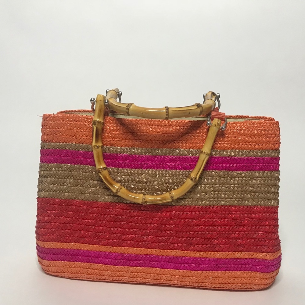 Colorful Straw Purse NWOT